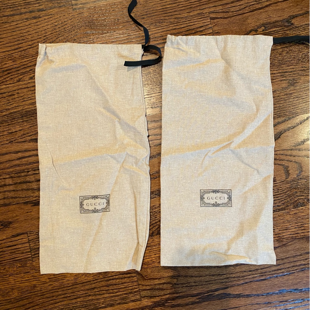 Gucci authentic shoe bags new never used